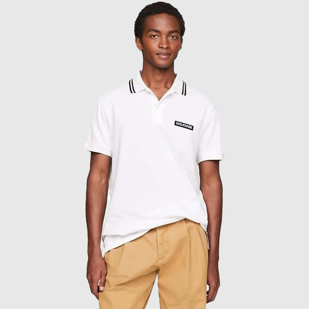 Monotype Badge Regular Polo - White*