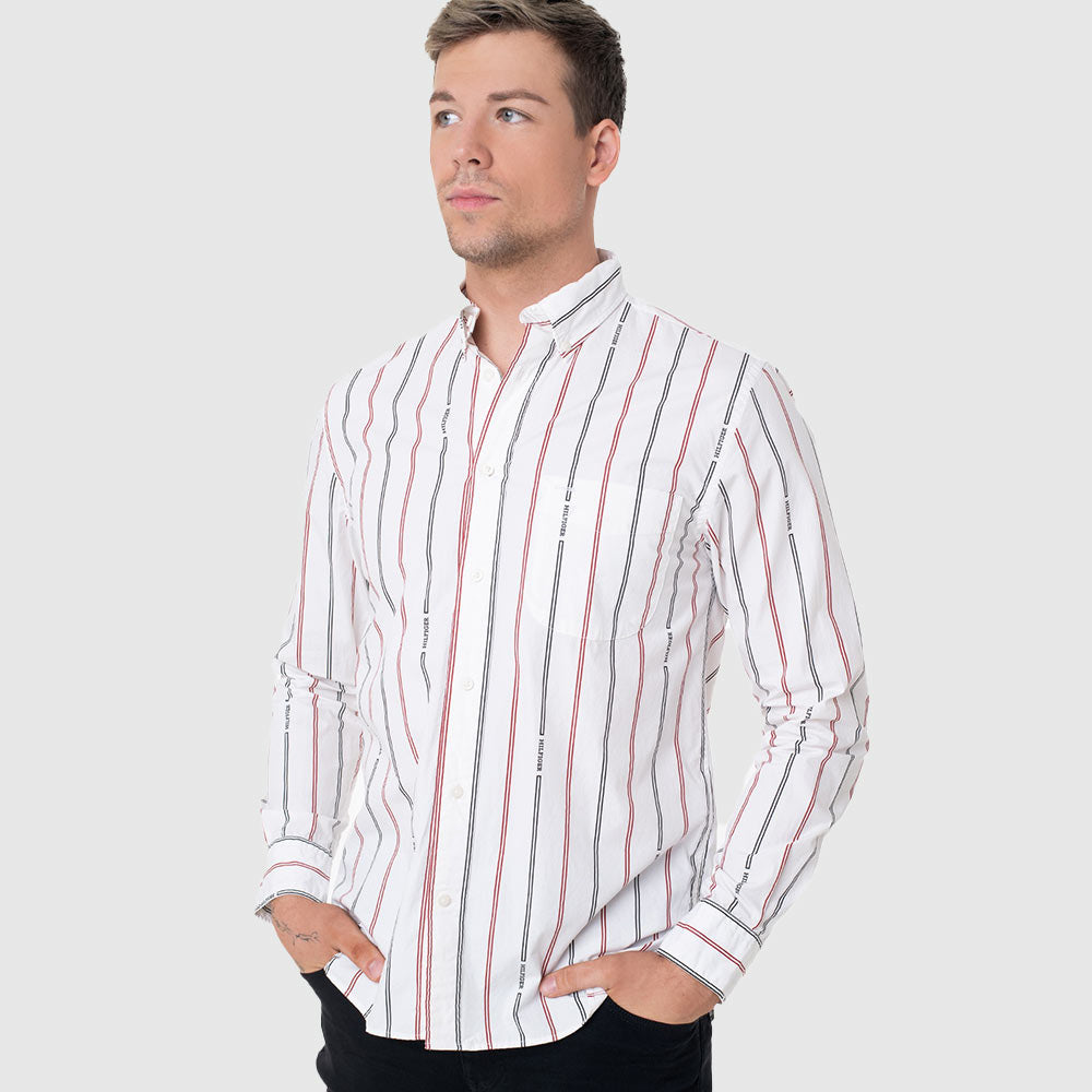 Double Stripe Shirt - White*