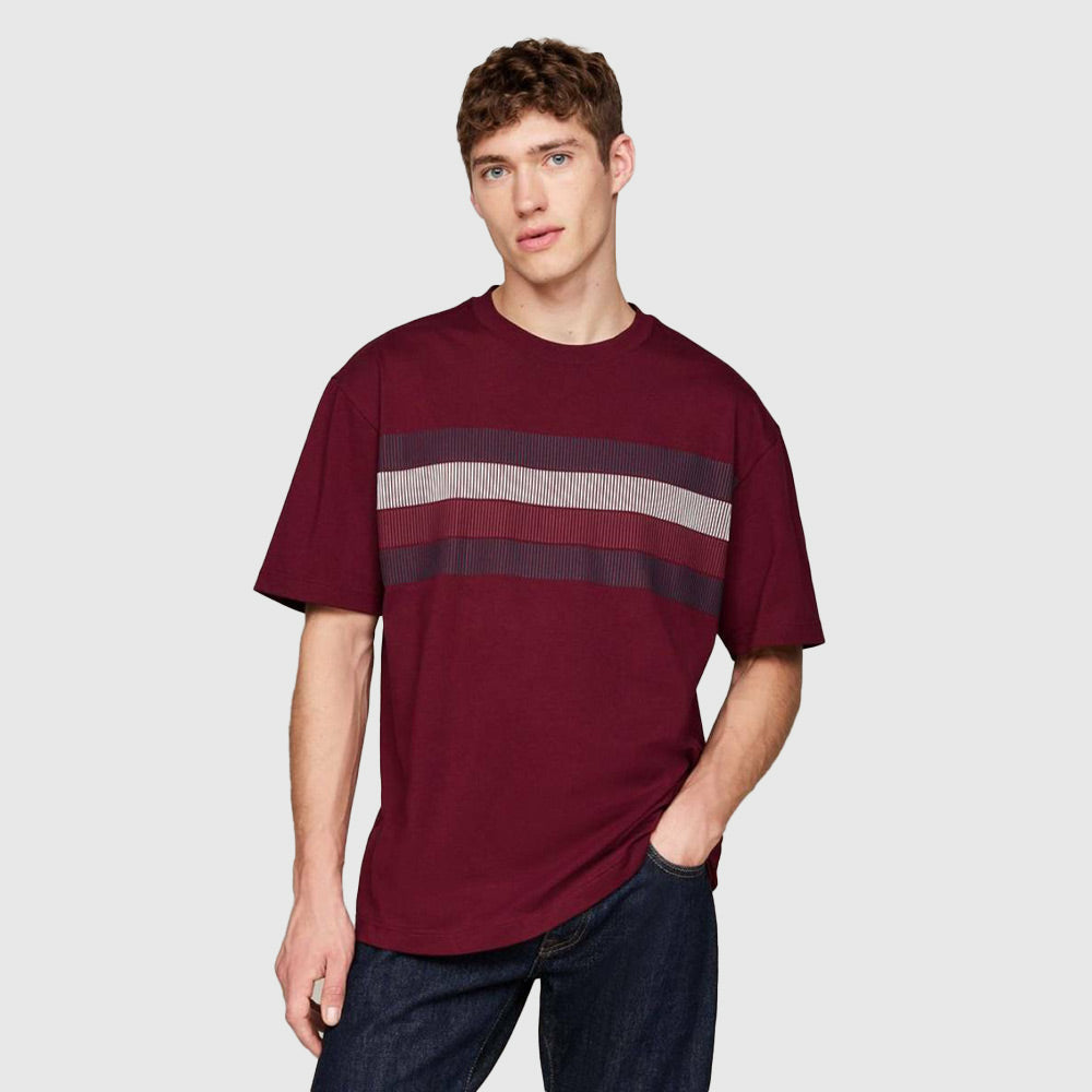 Shadow Global Stripe Tee - Rouge*