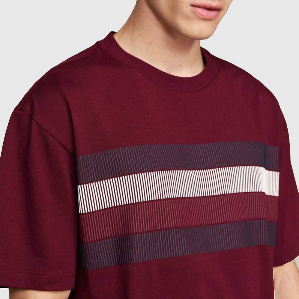 Shadow Global Stripe Tee - Rouge*