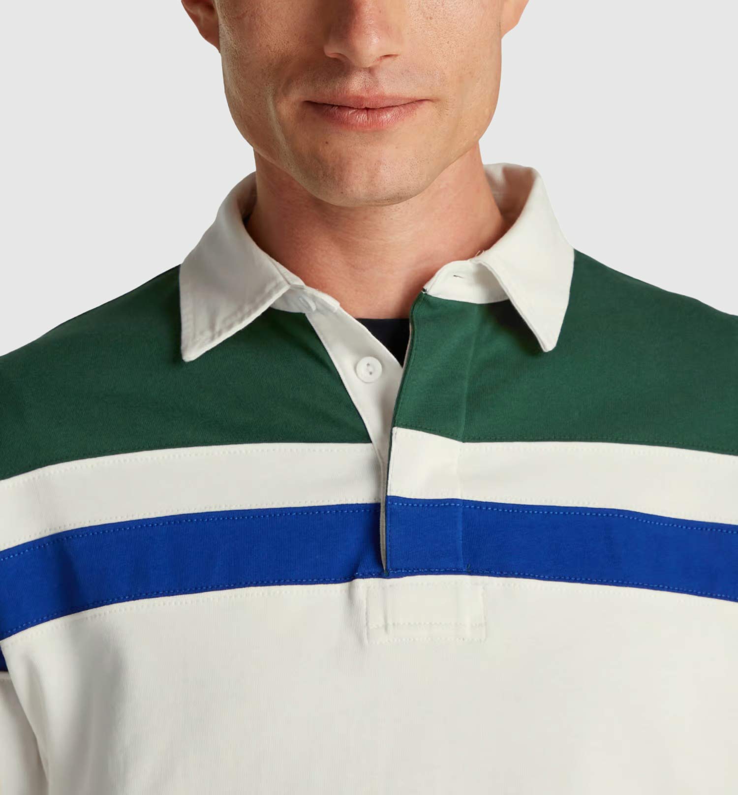 Stripe Block Rugby Shirt - Multi*