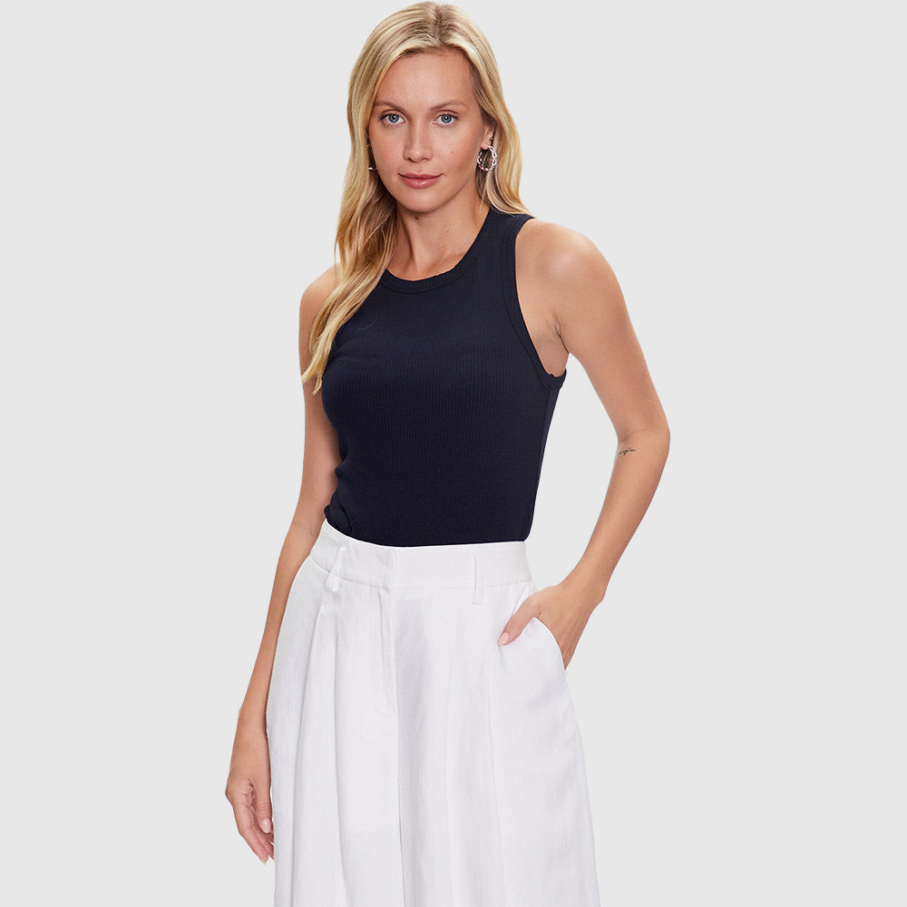 Slim Rib Tank - Navy*