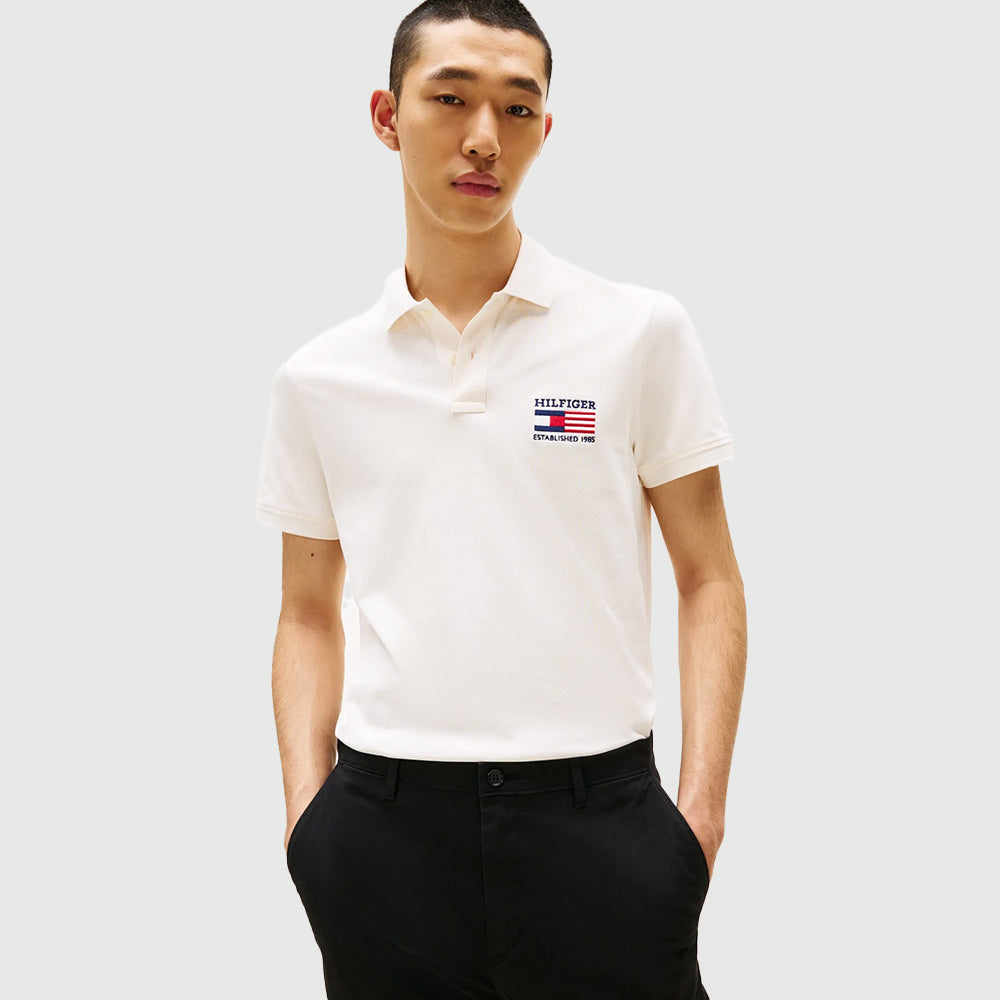 Flag Regular Polo - Ivory*