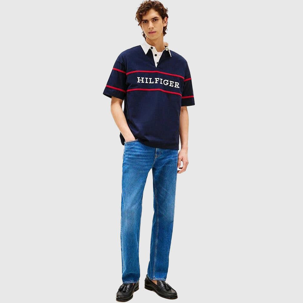 Americana Colourblock Rugby - Navy*