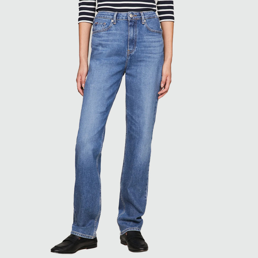 Classic Mid Rise Straight Jeans - Denim Light*