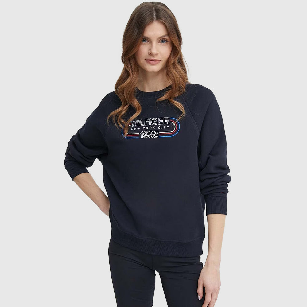 Relaxed Track Sweatshirt - Navy*