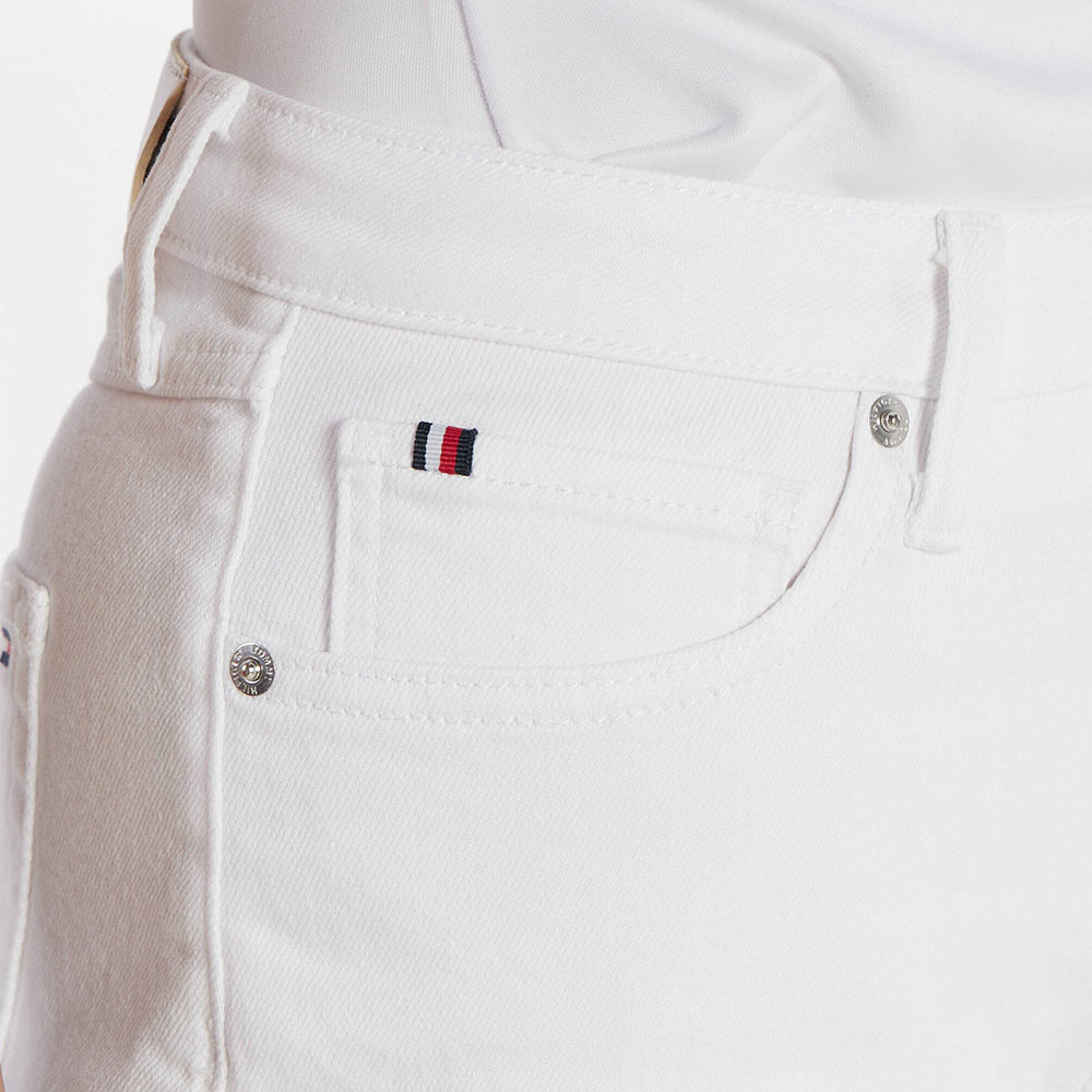 Denim Straight Short - White*