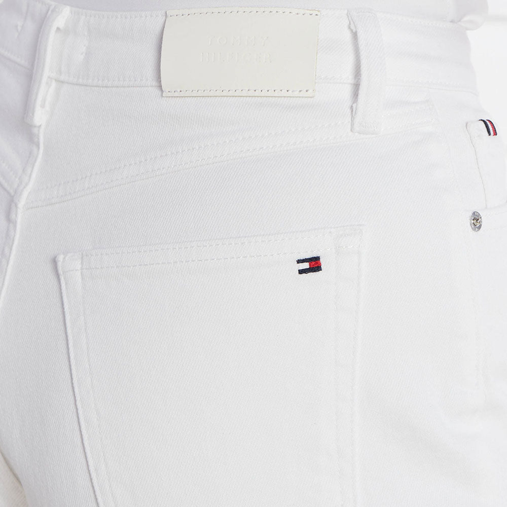 Denim Straight Short - White*
