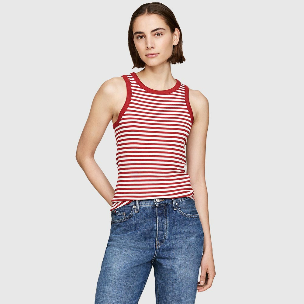 Slim Rib Tank Top  - Magma*