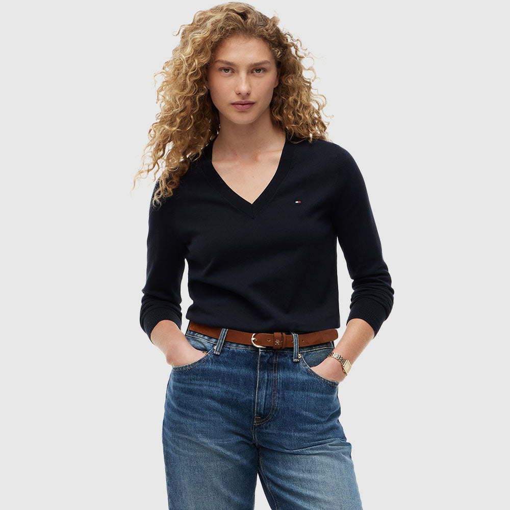 Heritage V-Neck Jersey - Navy*
