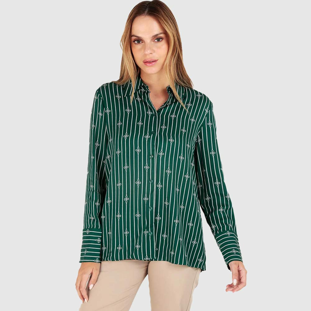 Viscose Regular Shirt - Green*