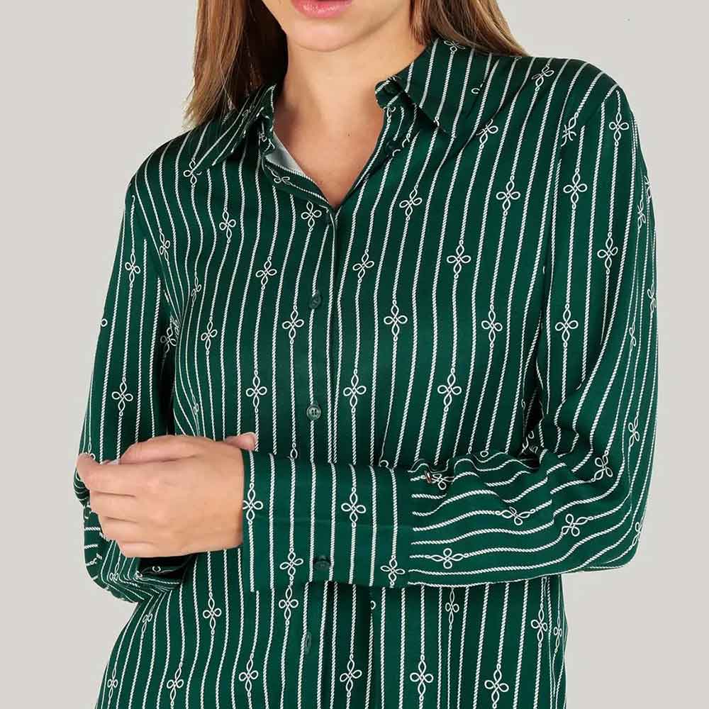 Viscose Regular Shirt - Green*