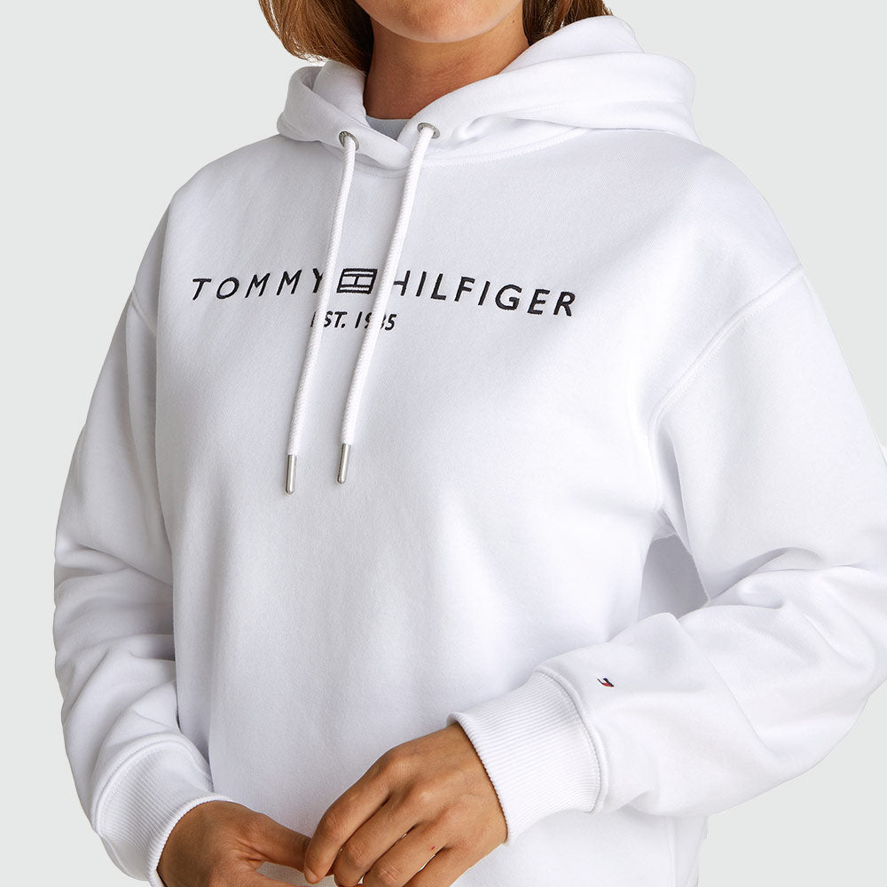 Modern Regular Logo Hoodie - White*