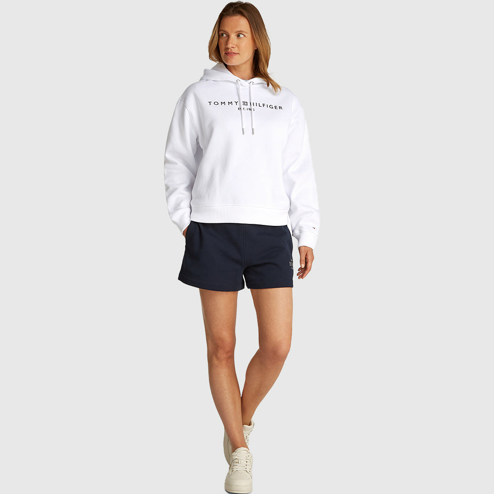 Modern Regular Logo Hoodie - White*