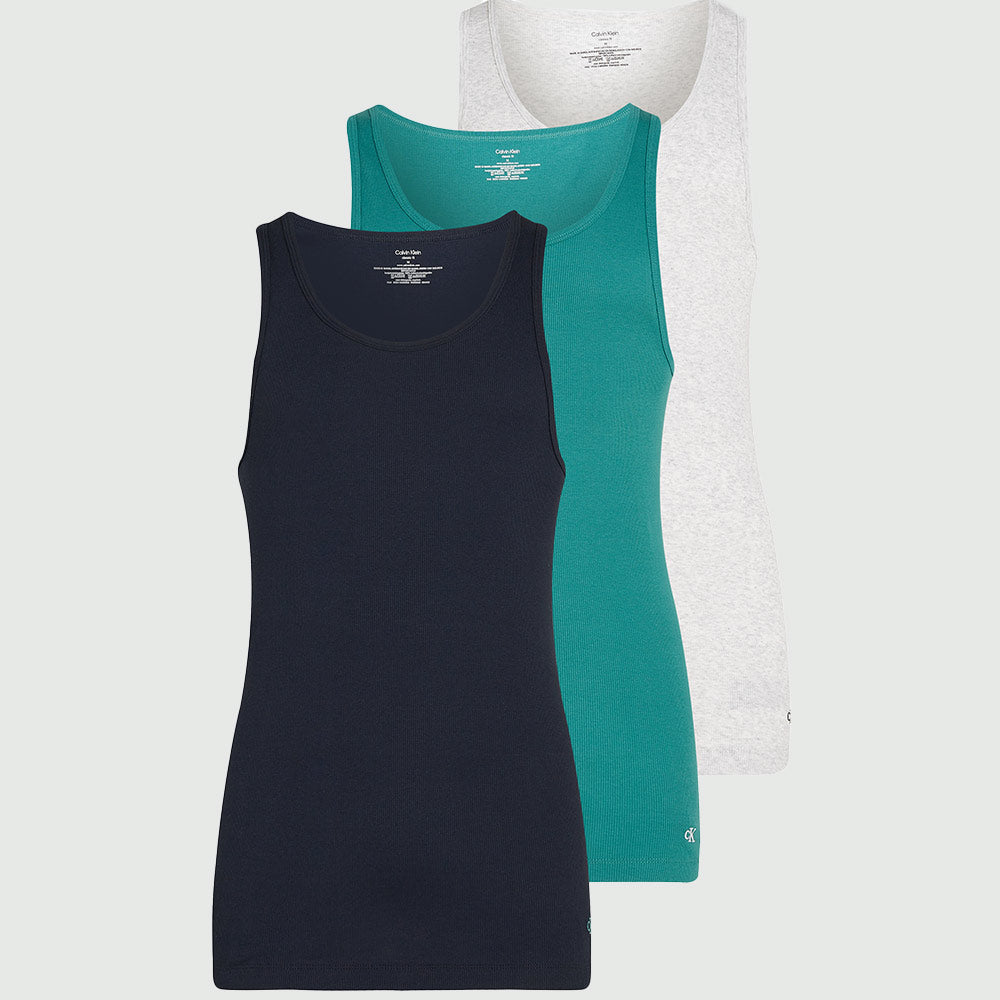 3 Pack Cotton Tank Tops - White Multi*