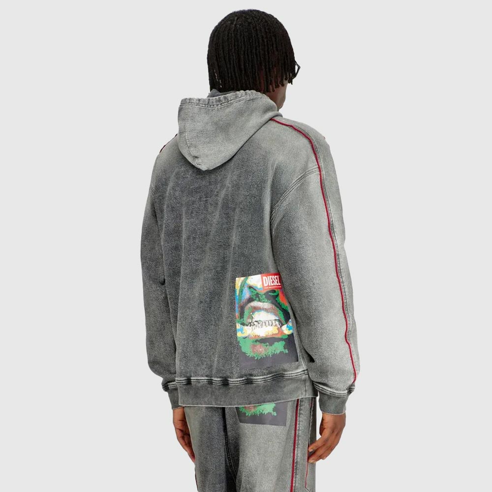 Daliwonga Sweat-Shirt Hoodie - Denim Grey