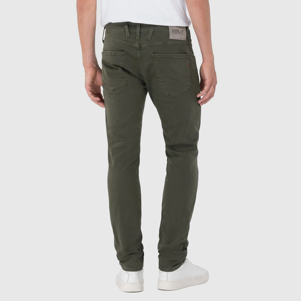 Anbass Stretch Denim Jeans - Olive