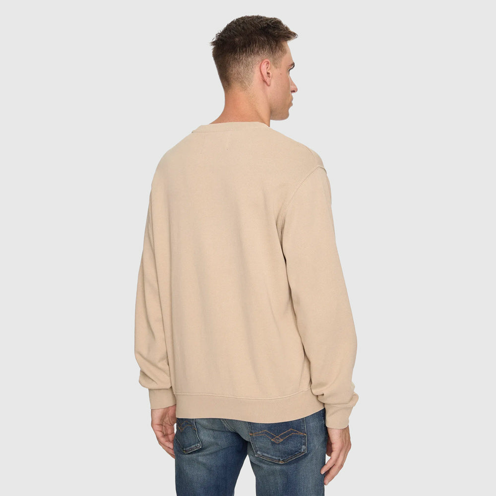Attitude Print Sweater - Taupe