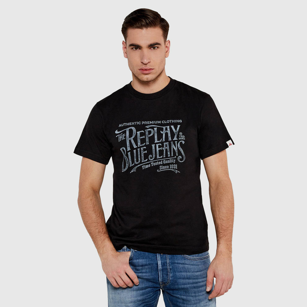 Replay Basic Jersey T-Shirt - Navy |ThirdBaseUrban