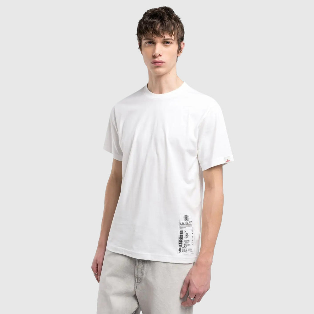 Replay Basic Jersey T-Shirt - White |ThirdBaseUrban