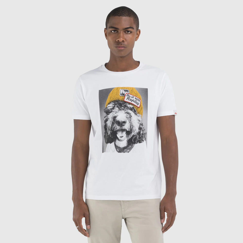 Replay Dog Graphic T-Shirt - White |ThirdBaseUrban