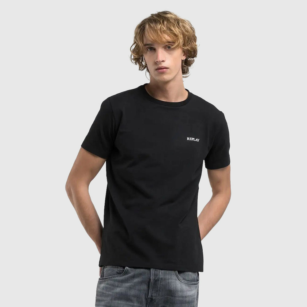 Replay Compact Jersey T-Shirt - Black |ThirdBaseUrban