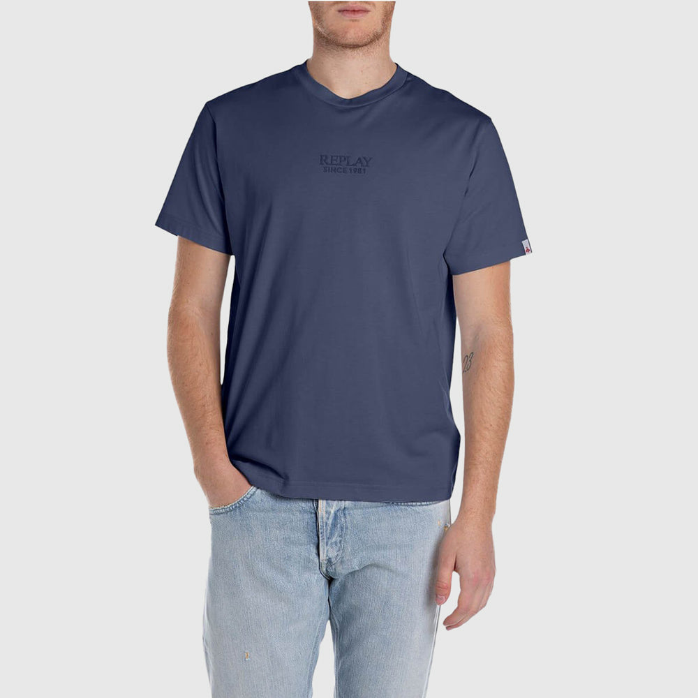 Replay Organic Cotton T-Shirt - Navy |ThirdBaseUrban