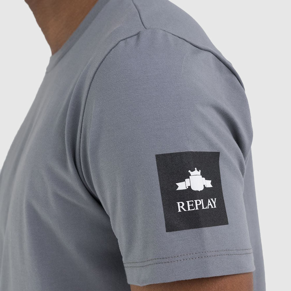 Sleeve Badge T-Shirt - Grey