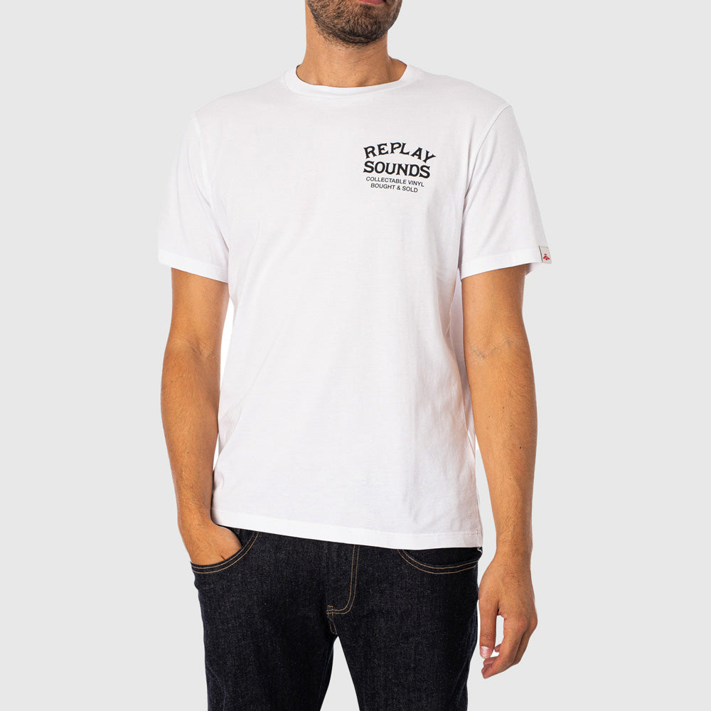 Replay Sounds Graphic T-Shirt - White |ThirdBaseUrban