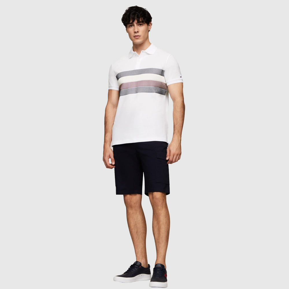 Global Stripe Golfer - White