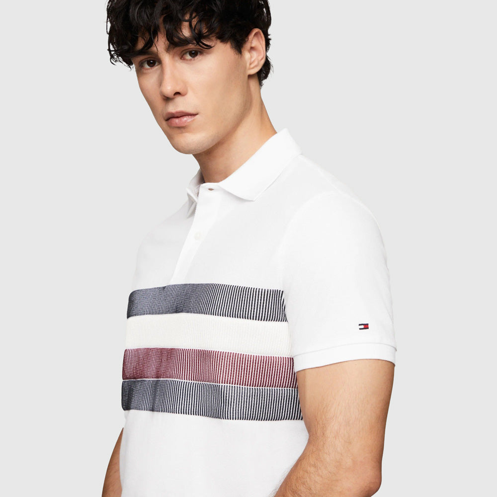 Global Stripe Golfer - White