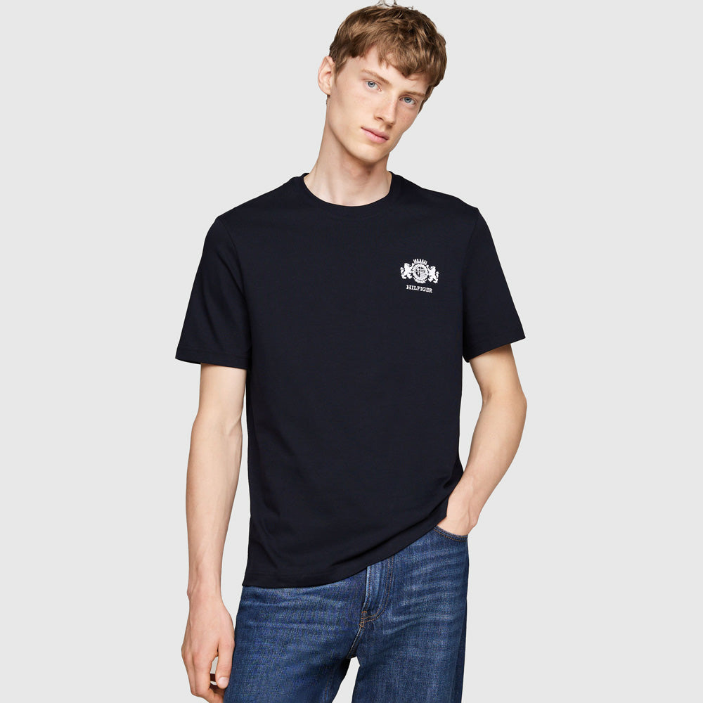 Tommy Hilfiger Small Crest T-Shirt - Navy |ThirdBaseUrban