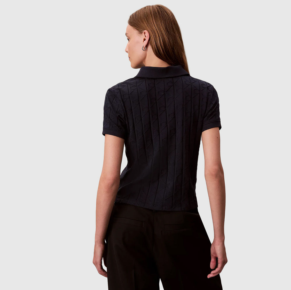 Aop Jacquard Golfer - Navy