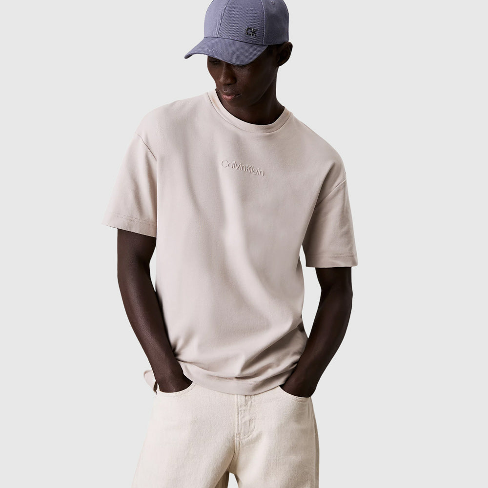 Calvin Klein Tech Interlock T-Shirt - Light Brown |ThirdBaseUrban