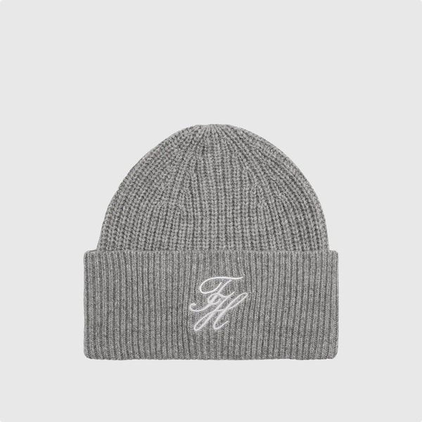 Tommy Hilfiger Script Cashmere Beanie - Grey |ThirdBaseUrban
