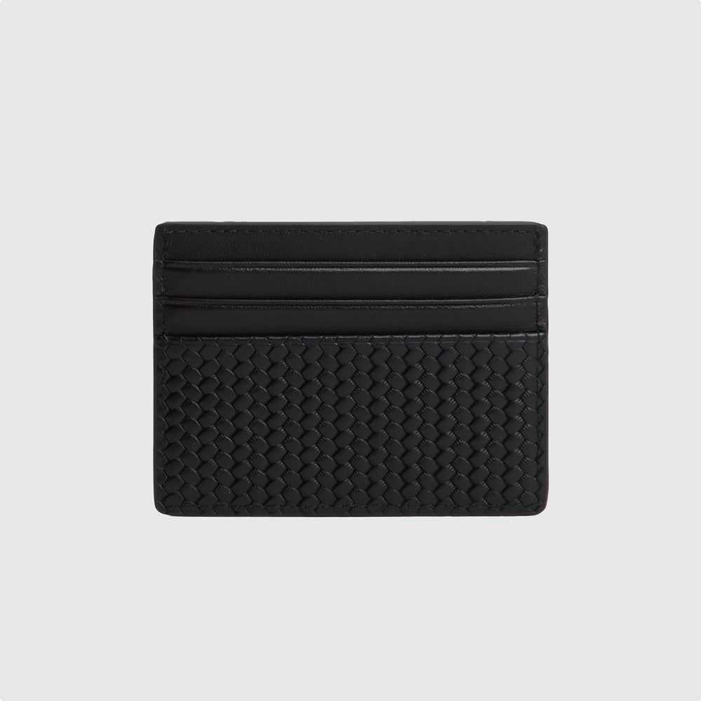 Woven Card Holder - Black