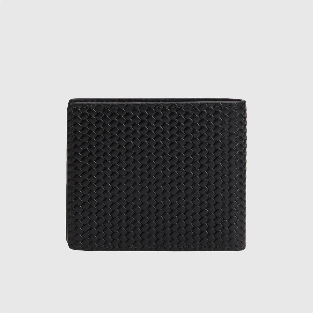 Woven Texture Mini  Wallet - Black