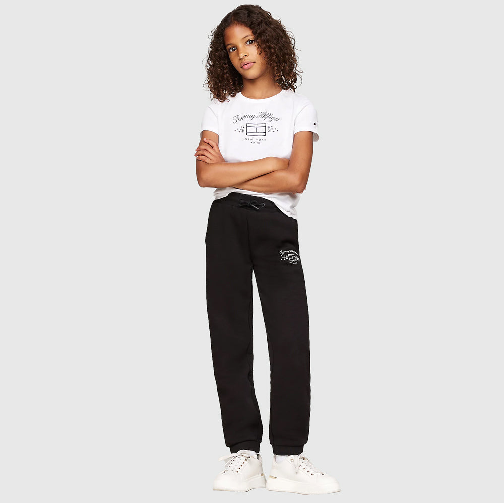 Kids Flag Fleece Sweatpants - Black