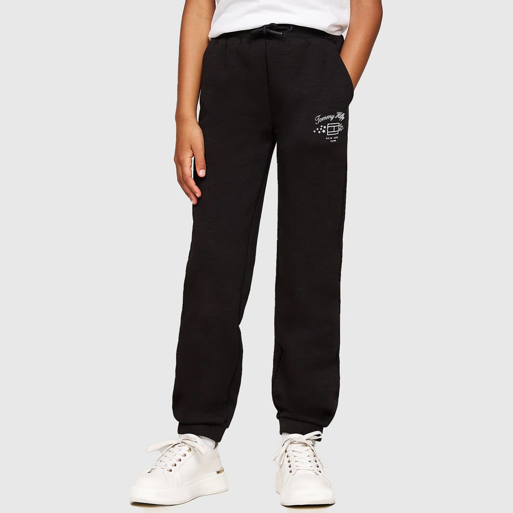 Tommy Hilfiger Kids Flag Fleece Sweatpants - Black |ThirdBaseUrban