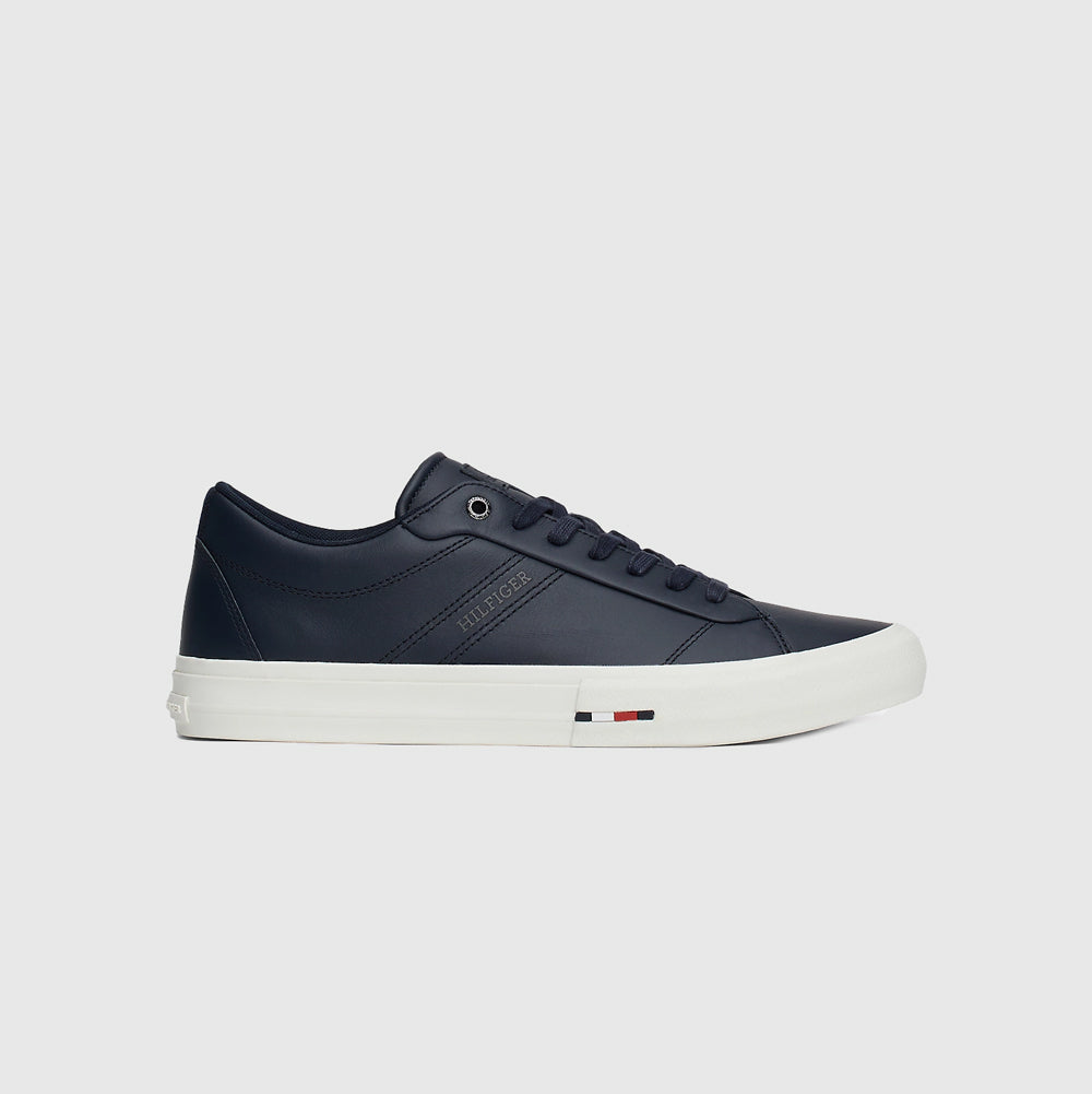 Tommy Hilfiger Vulc Street Leather Sneaker - Navy ThirdBaseUrban