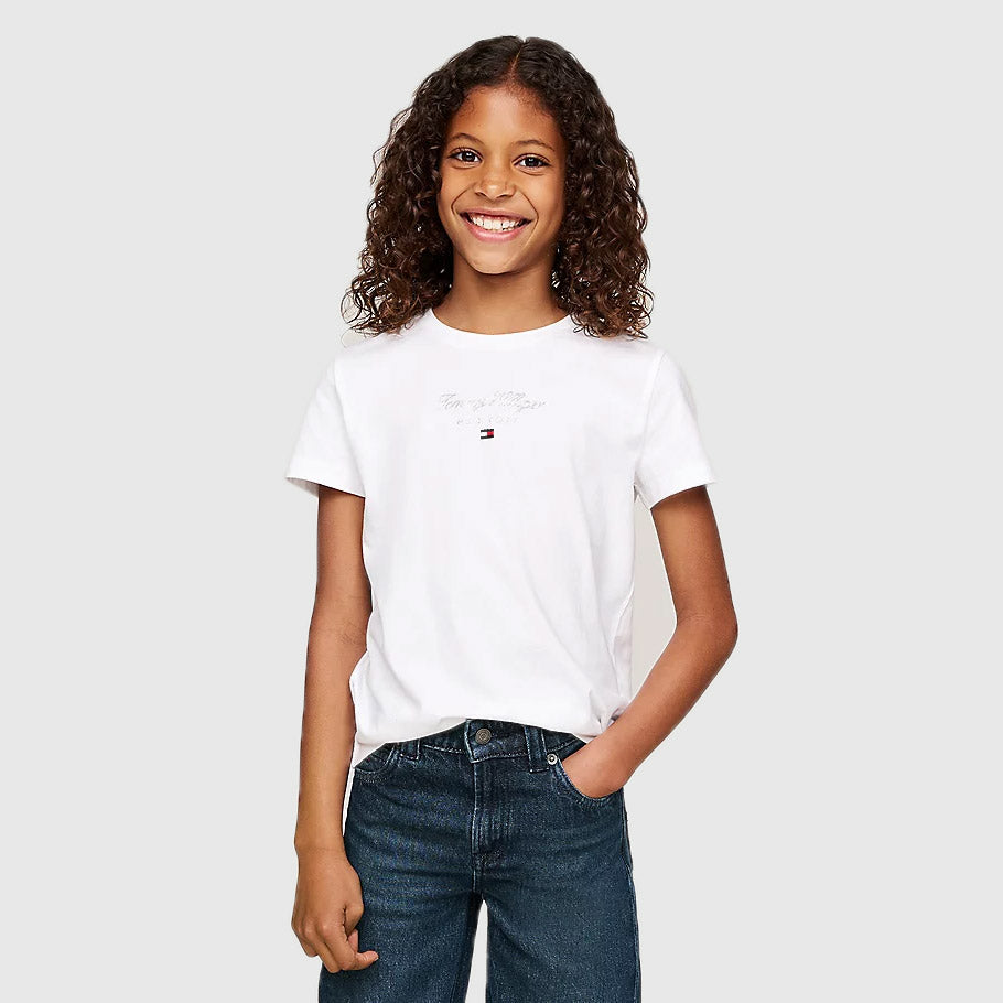 Tommy Hilfiger Kids Nyc Foil T-Shirt- White |ThirdBaseUrban