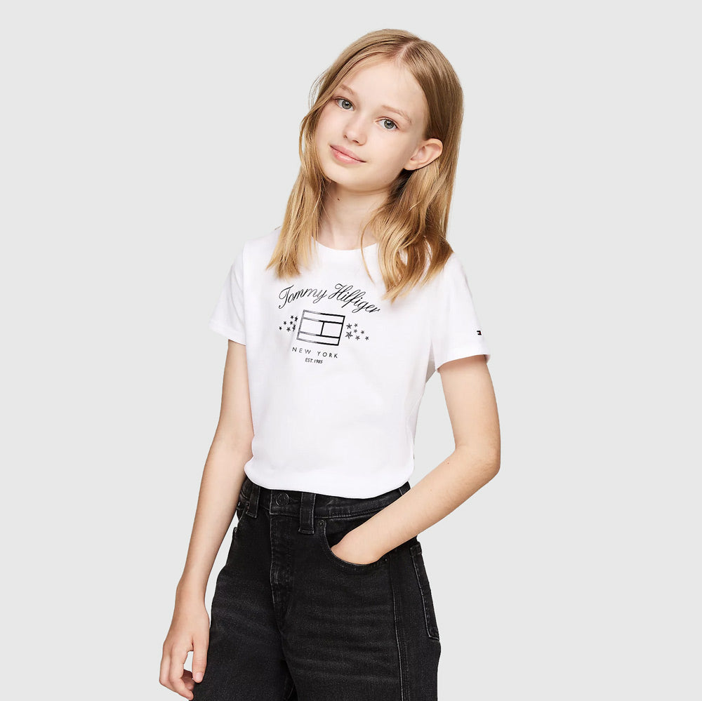 Tommy Hilfiger Kids Star Flag T-Shirt - White |ThirdBaseUrban