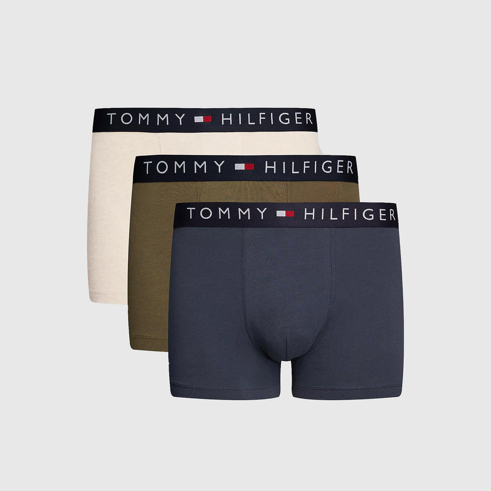 Tommy Hilfiger 3 Pack Logo Trunks - Multi | ThirdBaseUrban