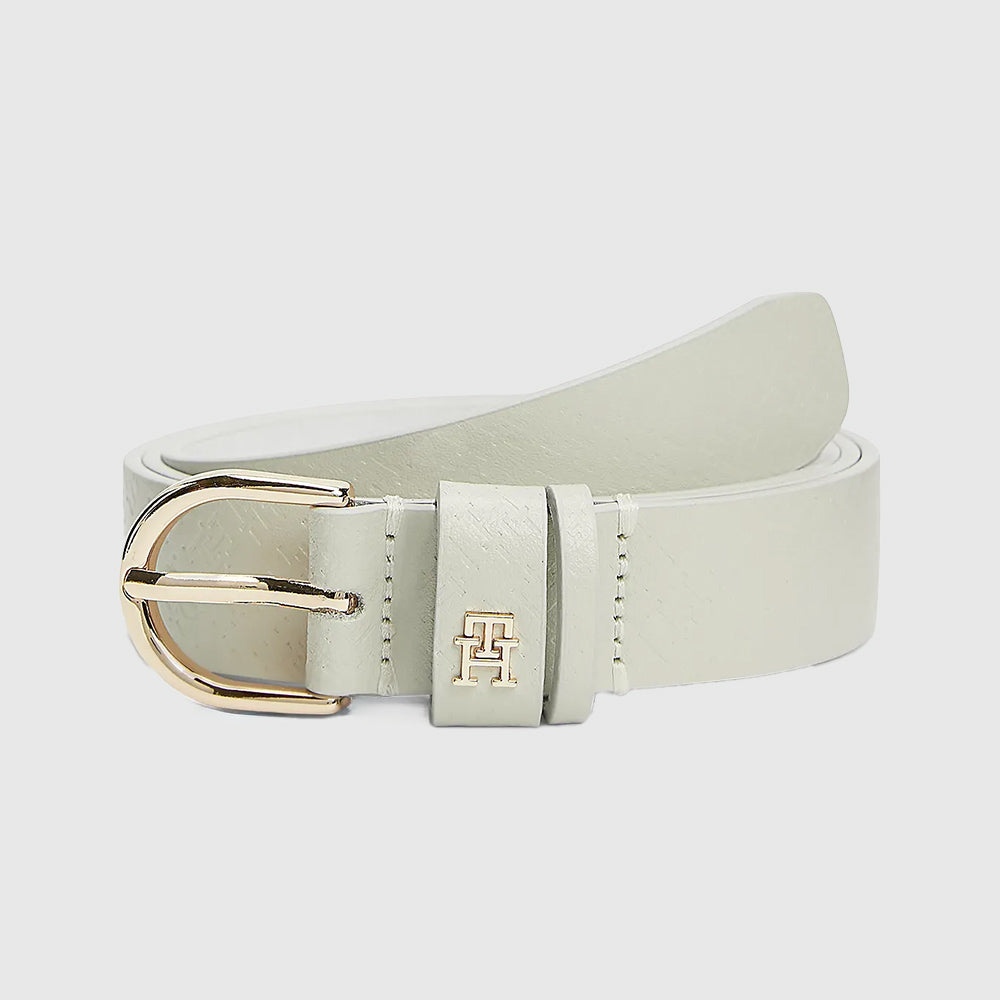 Essential Effortless Leather Belt - Cream
