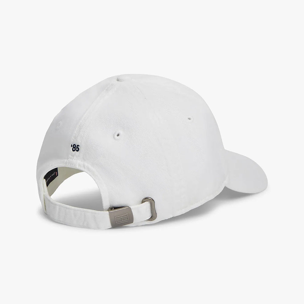 Hilfiger Flag Embroidery Baseball Cap - White