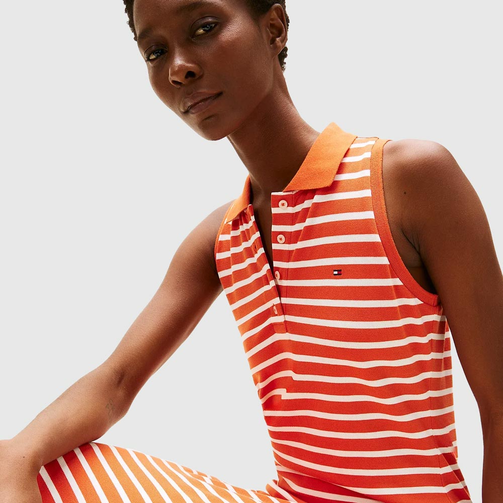 1985 Midi Golfer Dress - Orange