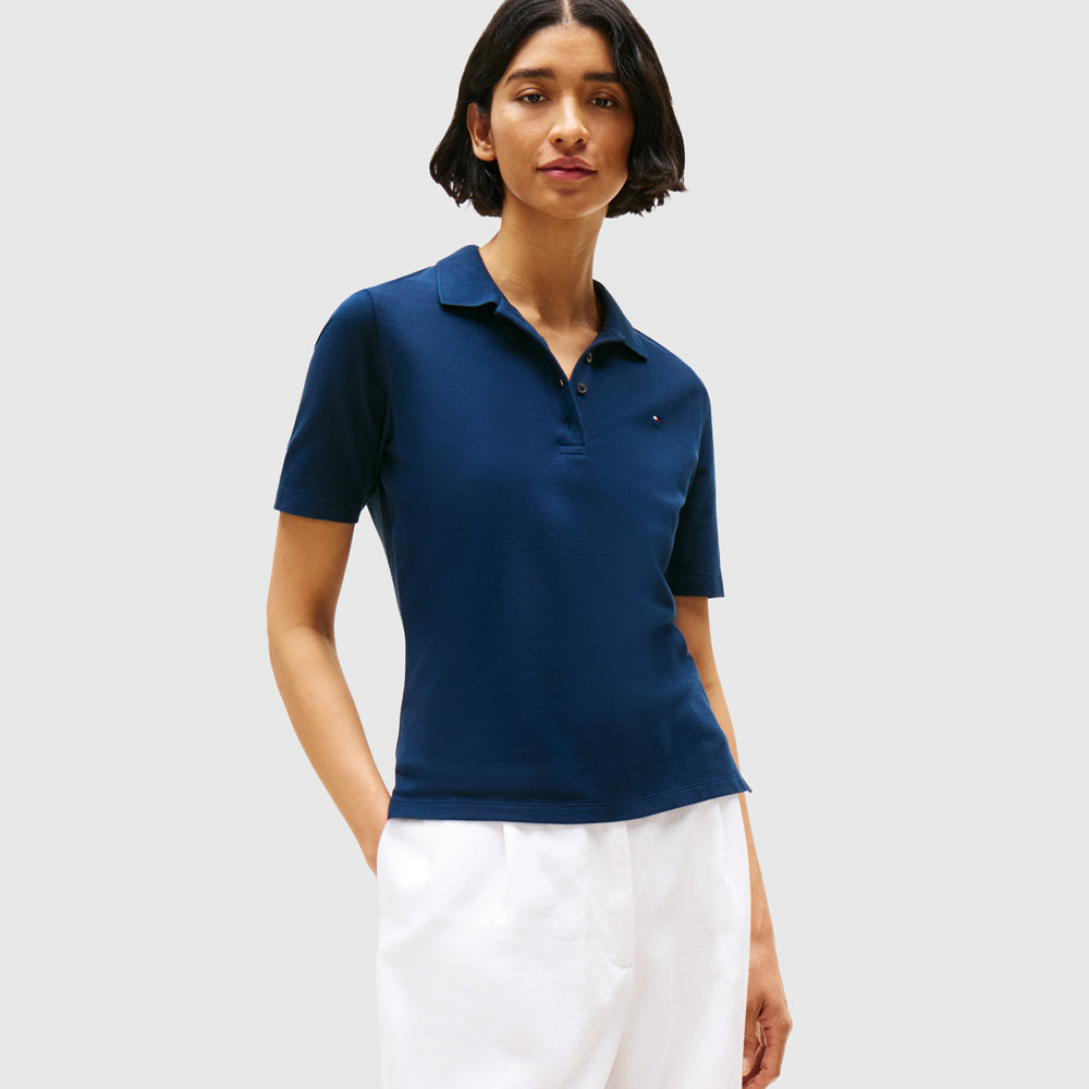 Tommy Hilfiger 1985 Pique Golfer - Navy |ThirdBaseUrban