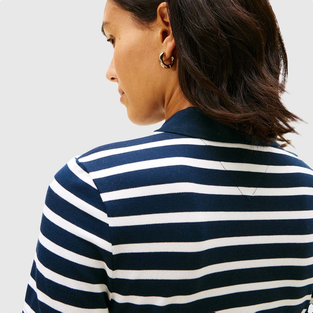 1985 Slim Pique Golfer Dress - Navy