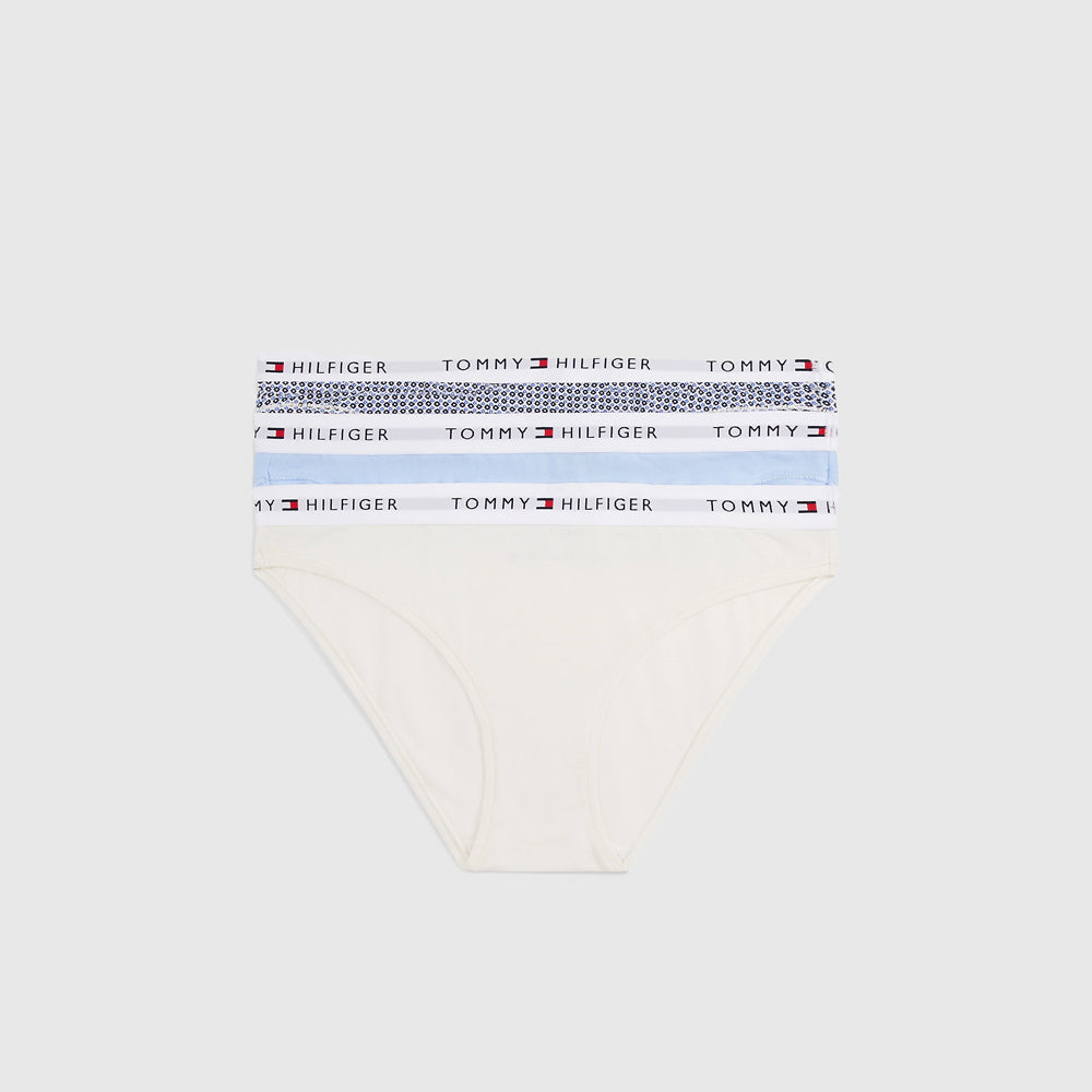 Tommy Hilfiger 3 Pack Bikini Bottom - White Multi |ThirdBaseUrban