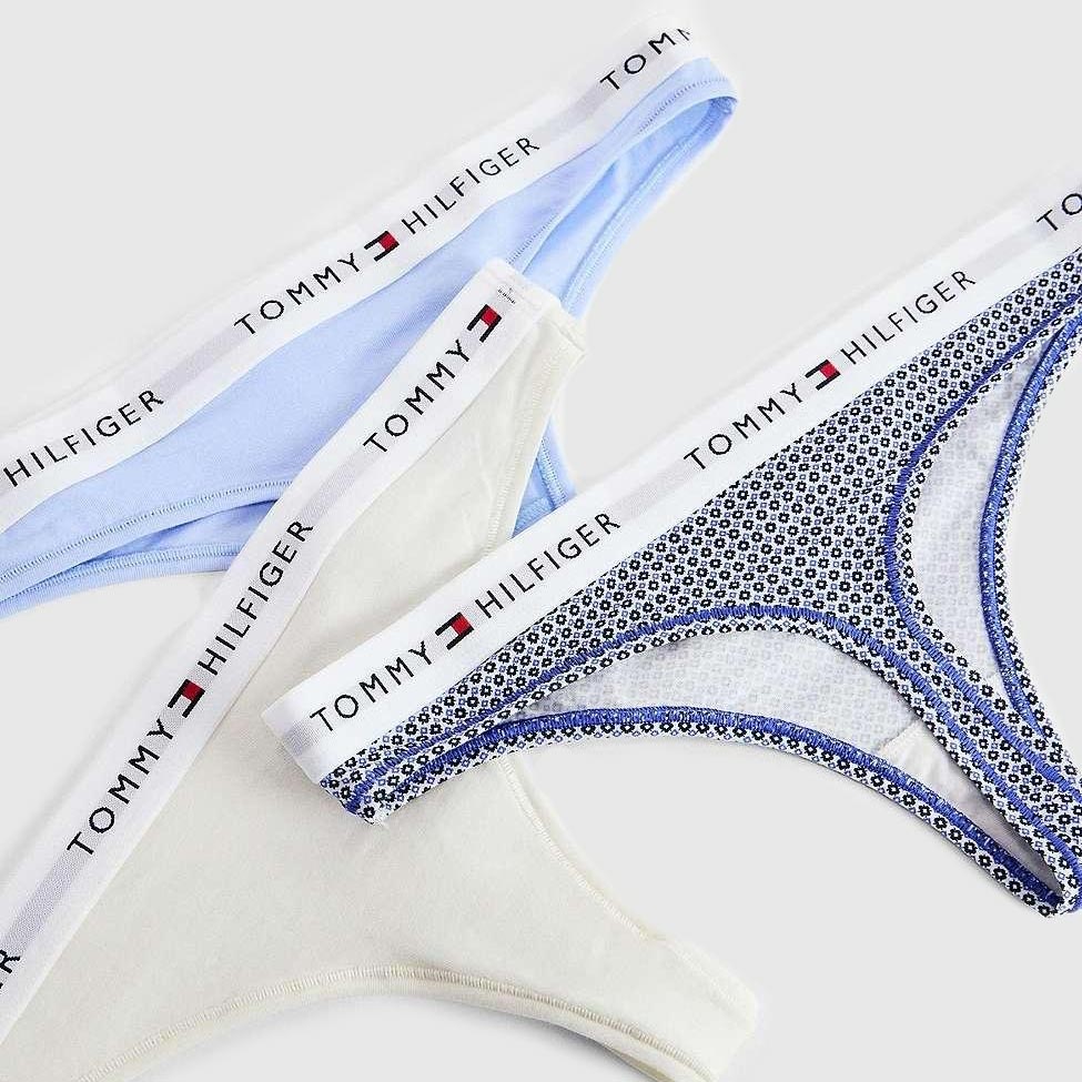 3 Pack Thong - White Multi